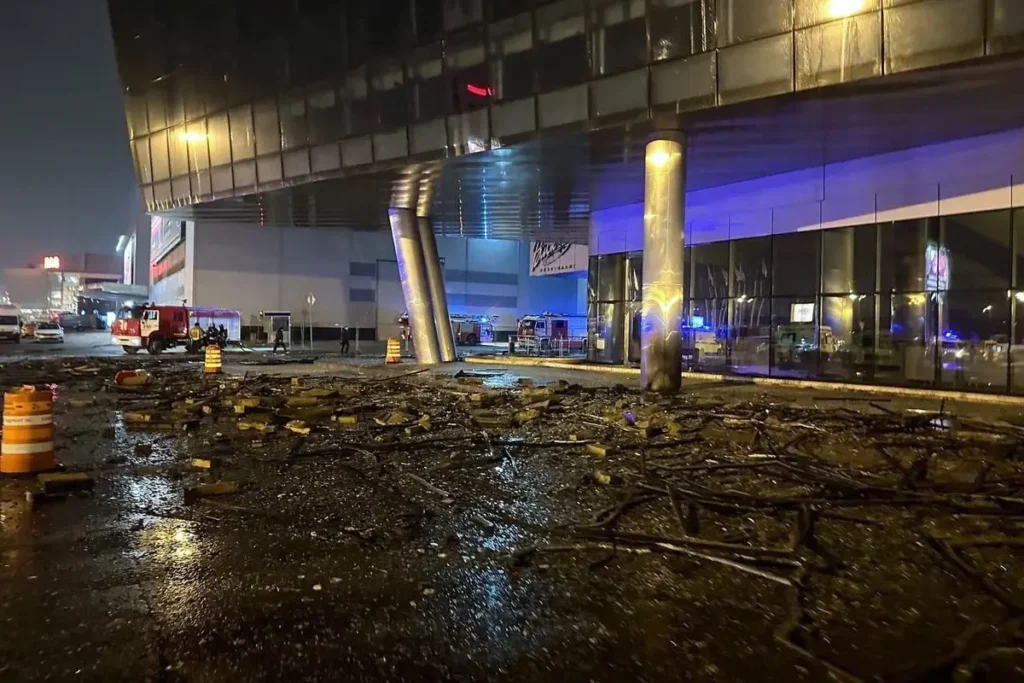 Крокус Сити Молл после пожара. Источник: Пресс-служба губернатора и правительства Подмосковья.