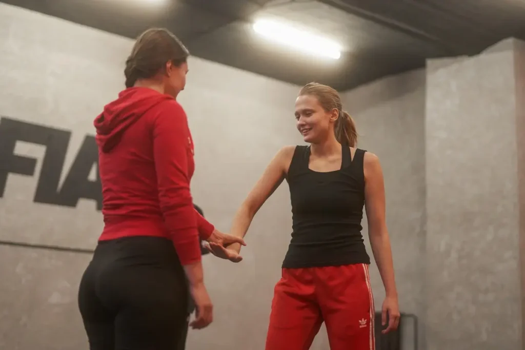 Занятие по самозащите от Центра «Насилию.нет» в московской студии женской самообороны My Mafia в декабре 2023 года. Фото: предоставлено Центром «Насилию.нет»