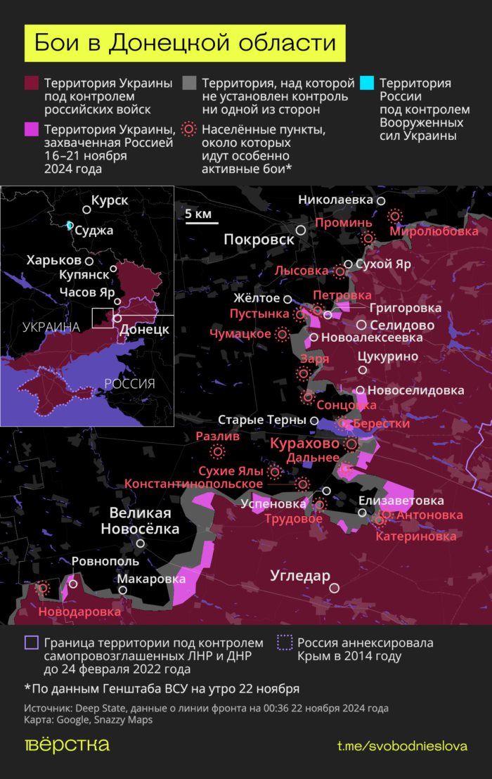 Бои в Донецкой области