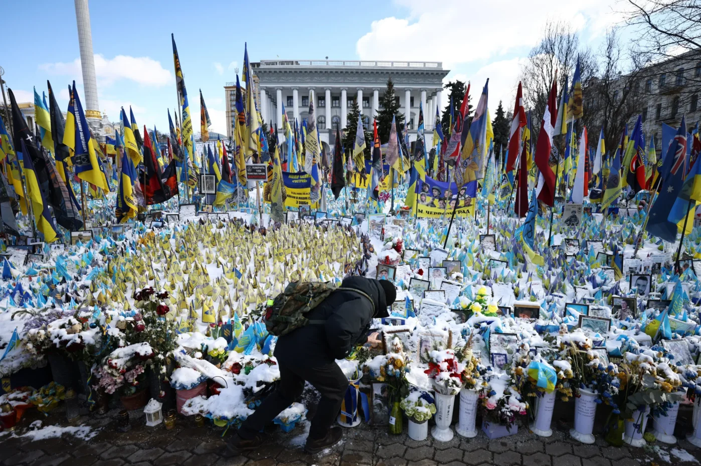 Мемориал жертвам российского военного вторжения на&nbsp;Майдане Независимости в&nbsp;Киеве, Украина