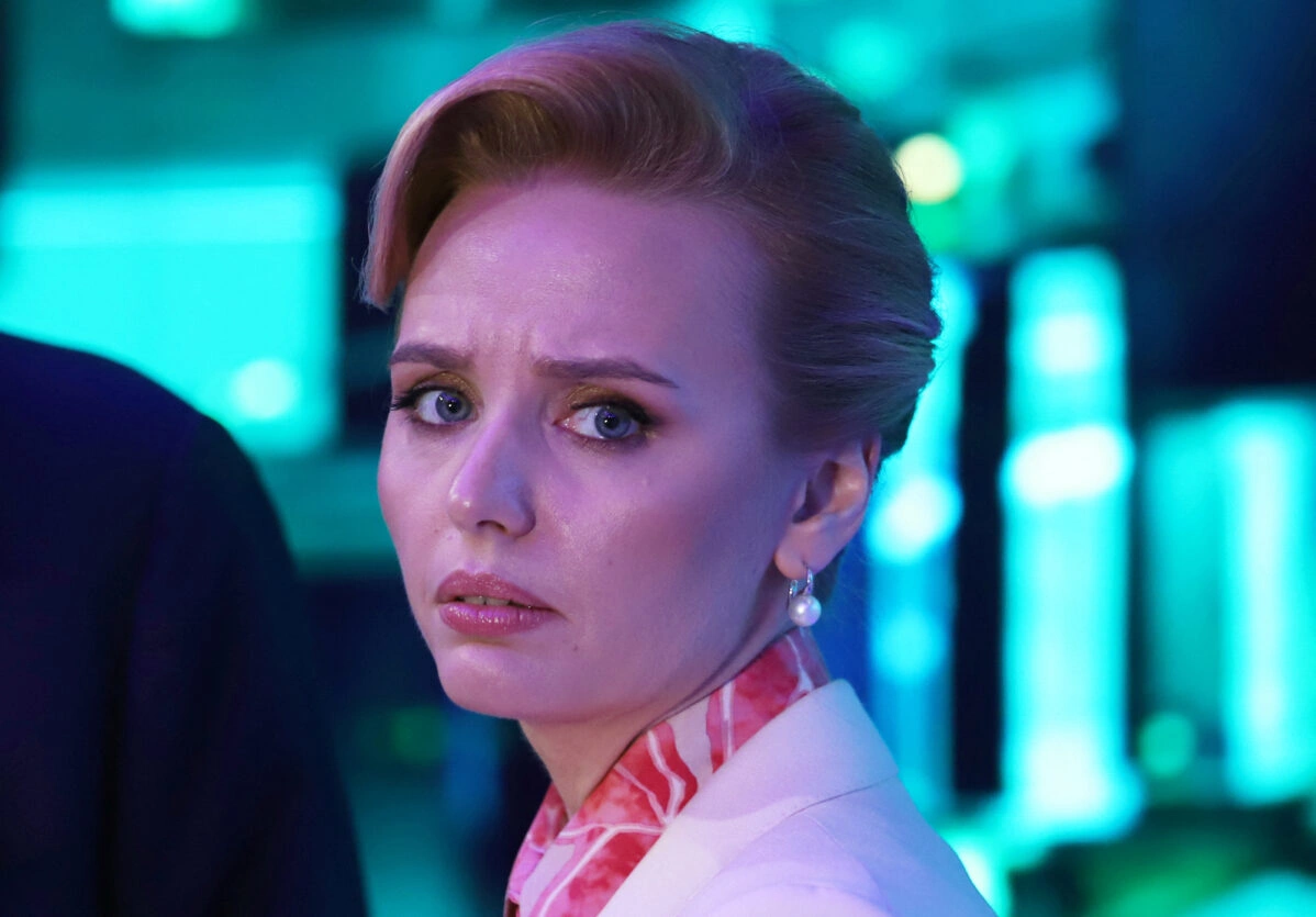 Мария Воронцова дает интервью на Международном экономическом форуме «Медиа» в Санкт-Петербурге